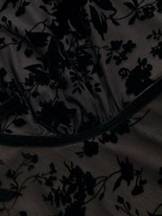 Lace Floral V-neck Top Curve & Plus