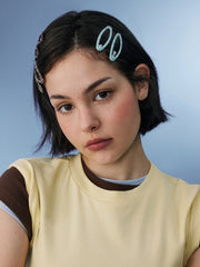 8PCS POLKA DOT HAIR CLIP SET
