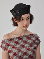 DOUBLE BUCKLE SAILOR HAT