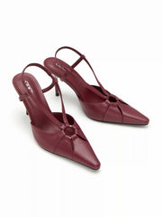 CUTOUT SLINGBACK KITTEN HEELS