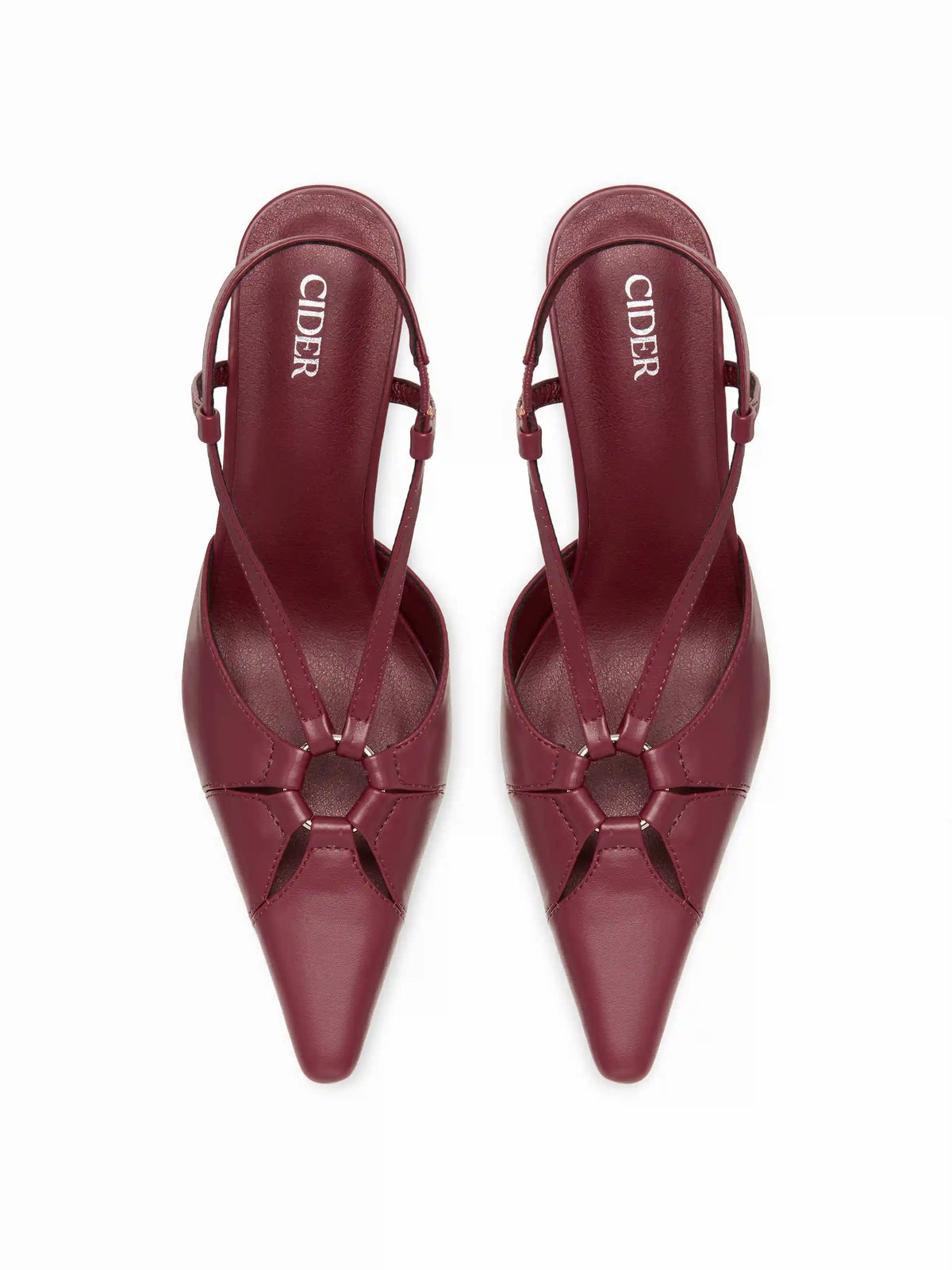 CUTOUT SLINGBACK KITTEN HEELS