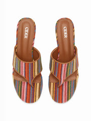 STRIPED FLIP-FLOP HEELS