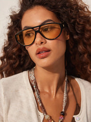 PILOT-FRAME FASHION GLASSES