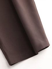 High Rise Pleated Pocket Barrel-leg Long Trousers