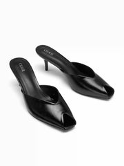 OPEN-TOE MULE HEELS