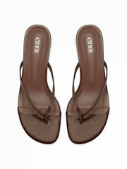 FLIP-FLOP KITTEN HEEL SANDALS