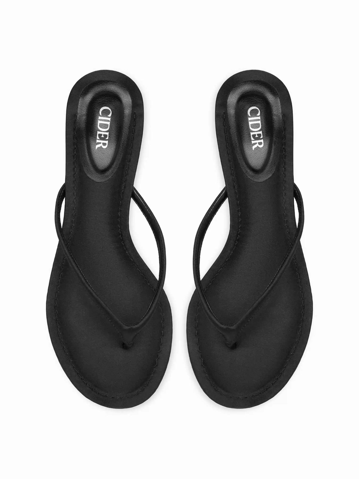 ROUND TOE FLIP-FLOP KITTEN HEELED SANDALS