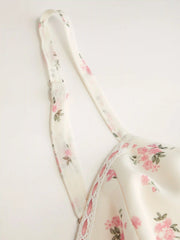 Chiffon Floral Ruffle Hem Camis Blouse Curve & Plus