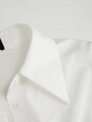 Collar Two Tone Patchy Short Sleeve Shirt