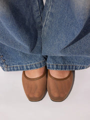 MESH SLINGBACK FLATS