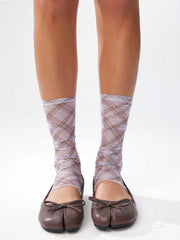 PLAID LEG WARMERS