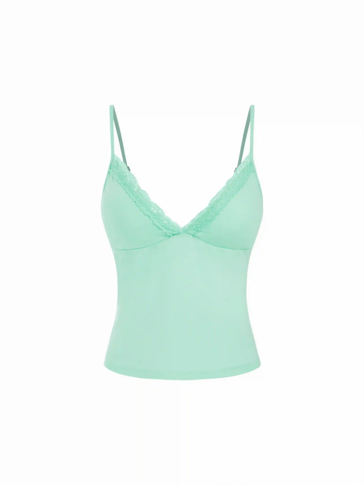 V-Neck Lace Trim Cami Top
