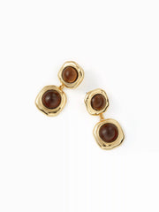 GEMSTONE RESIN DROP EARRINGS