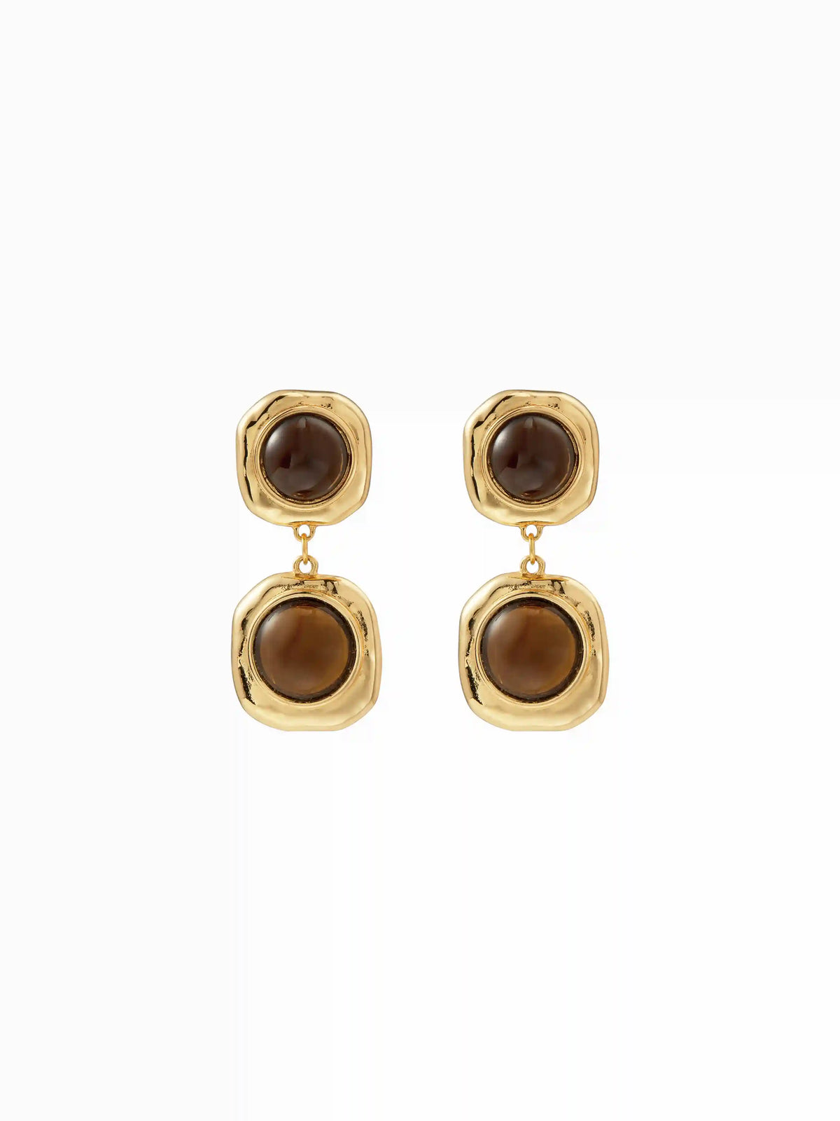 GEMSTONE RESIN DROP EARRINGS