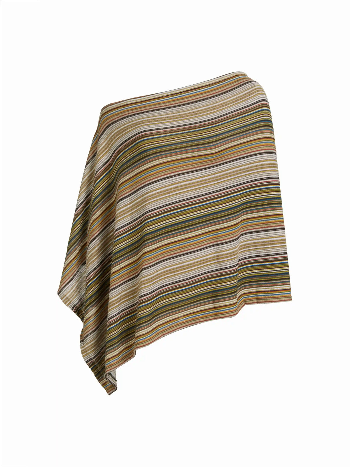 STRIPED KNITTED CAPE