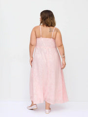 Jacquard Floral A-line Maxi Dress Curve & Plus