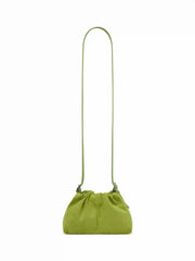 RUCHED RUFFLE TRIM CROSSBODY BAG