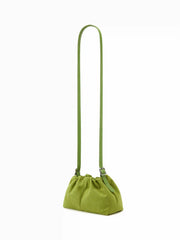 RUCHED RUFFLE TRIM CROSSBODY BAG