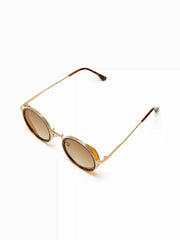 TORTOISESHELL ROUND SUNGLASSES