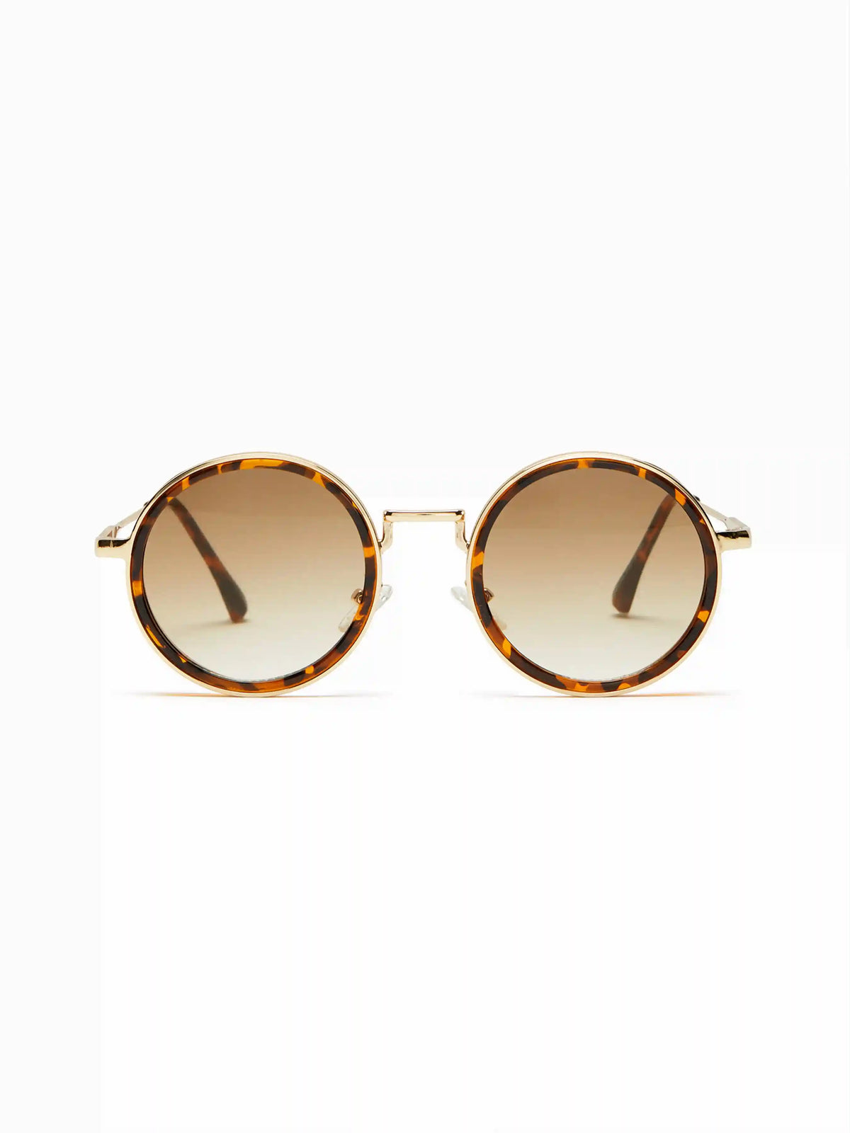 TORTOISESHELL ROUND SUNGLASSES