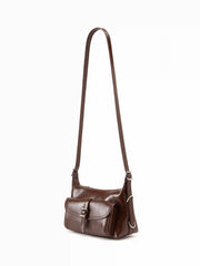 BUCKET DECOR FAUX LEATHER SHOULDER BAG