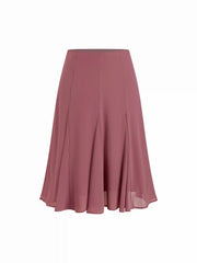 Mid Rise Flared Midi Skirt