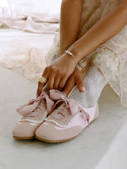 SATIN LACE-UP SNEAKERS