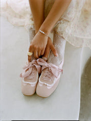 SATIN LACE-UP SNEAKERS