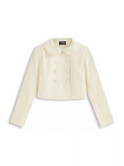 Peter Pan Collar Double Breasted Long Sleeve Blazer