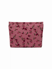 Corduroy Floral Makeup Bag