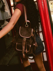 CORDUROY BUCKLE BACKPACK