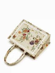 FLORAL JACQUARD TOTE BAG