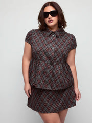 Knit Fabric Random Mini Skirt Sets Curve & Plus