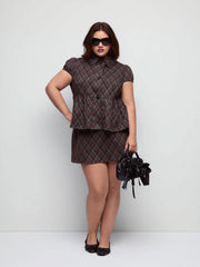 Knit Fabric Random Mini Skirt Sets Curve & Plus