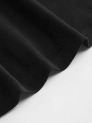 Cotton-blend Stand Collar Cap Sleeve Long Top